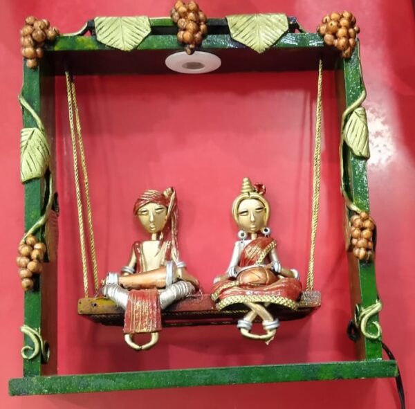 Frafty Mural artwork design swing couple w/ Led light