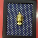 Brass Buddha Wall Decor, Buddha Head Frame, Buddha Face Wall Hanging, Buddha Wall Art, Silk Cloth Wall Frame, Wooden Frame Buddha Decor, Meditation Room Decor, Zen Wall Art, Spiritual Home Decoration, Buddhist Wall Hanging, Handmade Brass Craft, Luxury Wall Decor, Office Decor, Yoga Room Decoration, Housewarming Gift, Positive Energy Decor, Temple Wall Art, Buddha Gift Item.