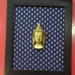 Brass Buddha Wall Decor, Buddha Head Frame, Buddha Face Wall Hanging, Buddha Wall Art, Silk Cloth Wall Frame, Wooden Frame Buddha Decor, Meditation Room Decor, Zen Wall Art, Spiritual Home Decoration, Buddhist Wall Hanging, Handmade Brass Craft, Luxury Wall Decor, Office Decor, Yoga Room Decoration, Housewarming Gift, Positive Energy Decor, Temple Wall Art, Buddha Gift Item.