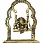 Brass Ganesh Idol, Ganpati Jhula, Brass Ganesha Swing, Antique Ganesh Statue, Ganesh Murti for Home Temple, Pooja Room Decor, Vastu Ganesh Idol, Hindu God Statue, Spiritual Gift, Handmade Brass Decor, Ganesh Chaturthi Gift, Brass Religious Idol.